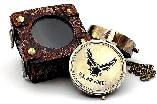 5MoonSun5's US AIR Force Engraved Brass Military Compass Nautical Marine by 5MoonSun5