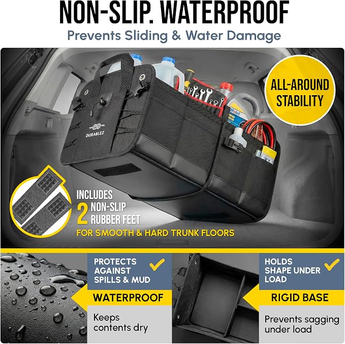 3-Section Car Trunk Organizer XL – Large Modular Auto Storage Bin, Foldable - Image 7