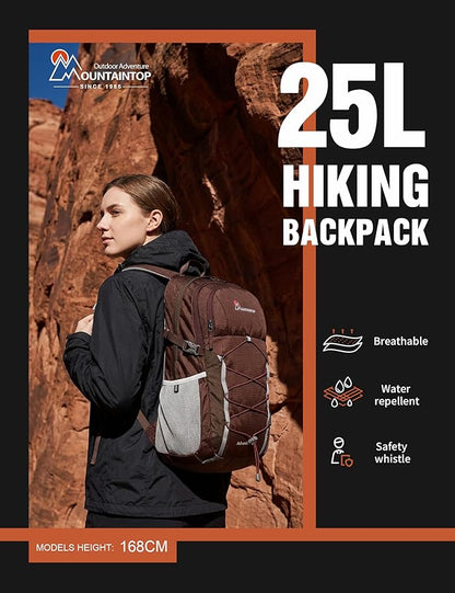 MOUNTAINTOP 25L Hiking Backpack, Lightweight Travel Backpack - Image 2