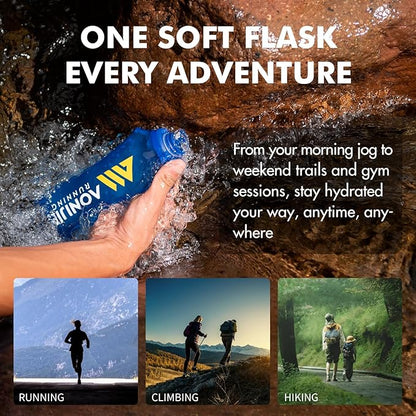 AONIJIE Running Water Bottle 2PCS 250ml/8.5oz Soft Flask TPU Collapsible Water - Image 5