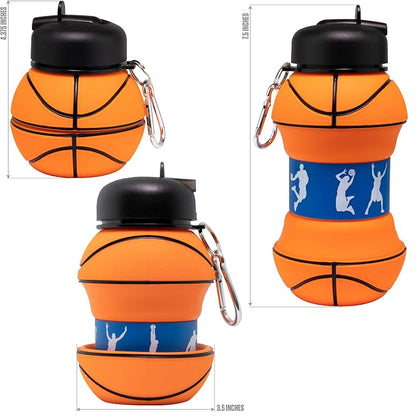 Maccabi Art Clip-On Collapsible BPA-Free Silicone Basketball Water Bottle - Image 6