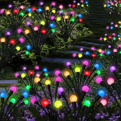 Kohlrabi Solar Garden Lights Outdoor, 4 Pack 32 LED Solar Firefly Lights - Image 5