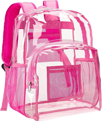 Vorspack Clear Backpack Heavy Duty PVC Transparent Backpack Extra Large Clear by Vorspack