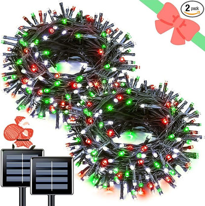 JMEXSUSS 2 Pack Solar String Lights Outdoor Waterproof, Total 66 FT 200 LED by JMEXSUSS