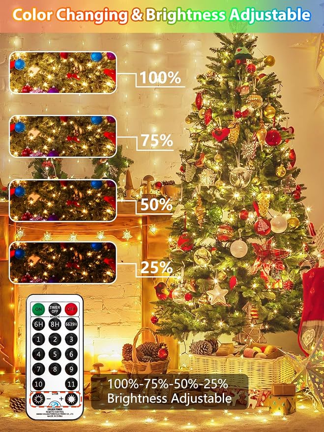 1000 LED 330 FT Color Changing Christmas Lights - Image 3