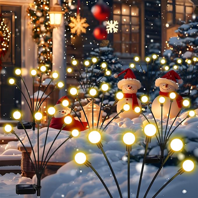 ZFNN Solar Garden Lights Outdoor, 10 Pack 60 LED Solar Firefly Lights, Swaying - Image 8