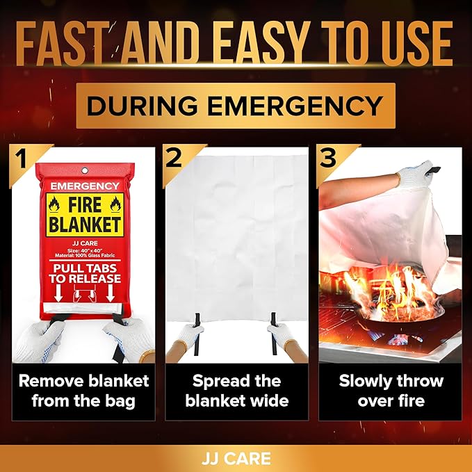 JJ CARE Fire Blanket – 9 Packs - Image 6