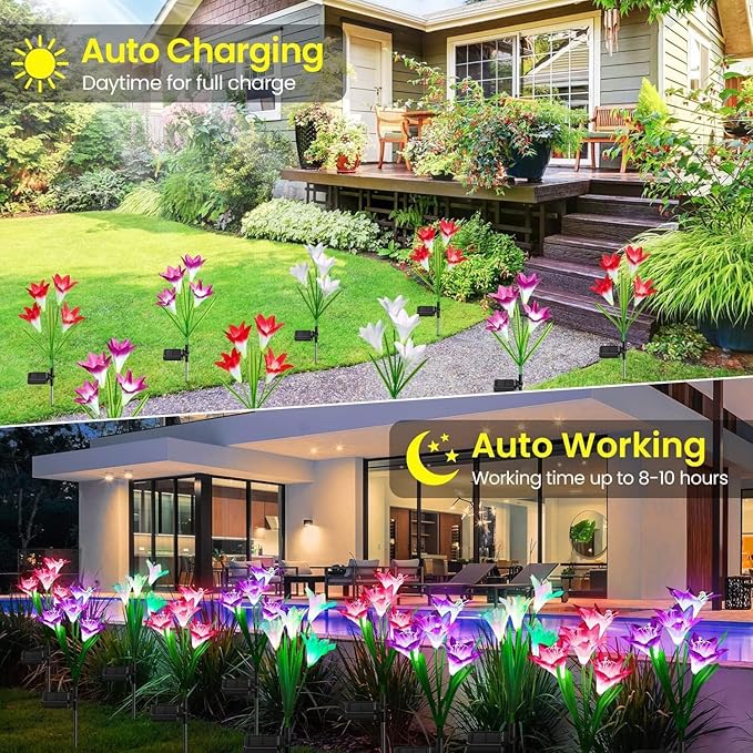 KOOPER Outdoor Solar Lights, 10 Pack Solar Garden Light - Image 4