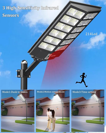 Ofuray Of-9800W Solar Street Lights Outdoor, Solar Security Flood Lights - Image 2