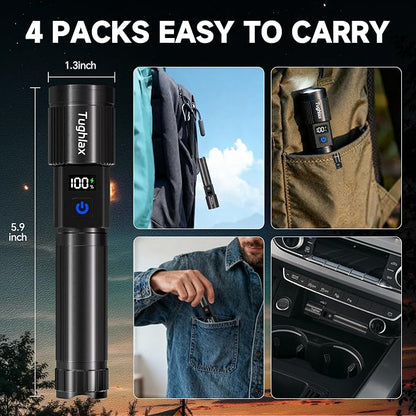 4Pack Rechargeable Flashlights High Lumens 10000LM, Super Bright Flashlight - Image 9