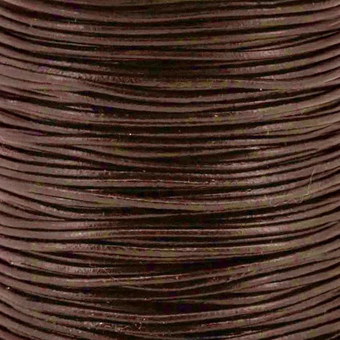 Mandala Crafts Round Cowhide Genuine Brown Leather Cord - Image 3