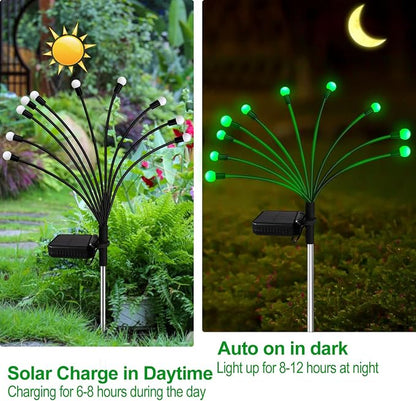 Kohlrabi Solar St Patricks Day Lights Outdoor, 2 Pack 16 LED Solar Green - Image 3