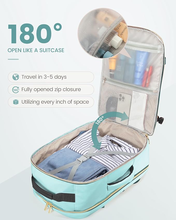 LOVEVOOK Travel Backpack for Women & Men 40L, Airline Approved Carry On - Image 2