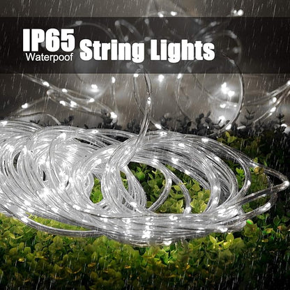 Solar Rope String Lights Outdoor 72Ft 200 Led Waterproof Solar Powered Fairy - Image 2