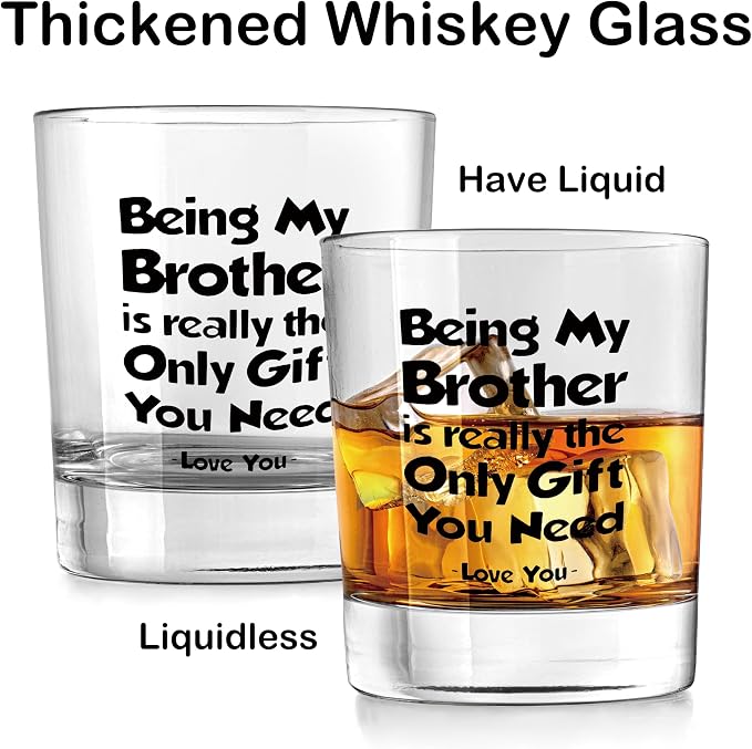 Nogrit Brother Gifts Whiskey Glasses 10 oz, Brothers Gifts - Image 5