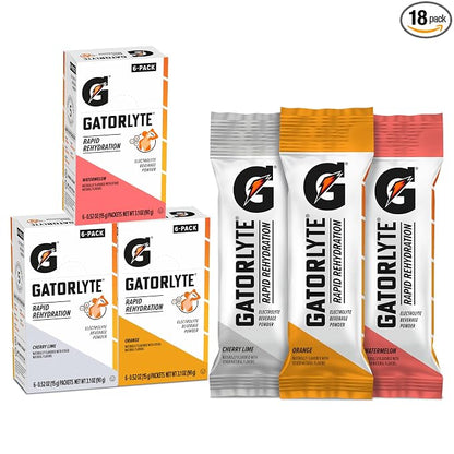 Gatorlyte Rapid Rehydration Electrolyte Beverage, Variety Pack, Lower Sugar by Gatorade