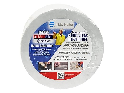 EternaBond RoofSeal White 4" x50' MicroSealant UV Stable RV Roof Seal Repair - Image 2