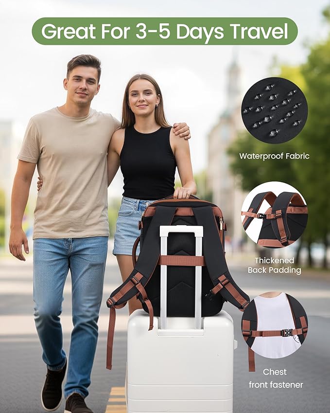 LOVEVOOK 50L Travel Backpack for Women & Men, Airline Approved Carry On Backpack - Image 7