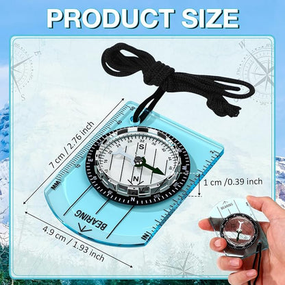 50 Pack Orienteering Compass Bulk Advanced Baseplate Compass Hiking Survival - Image 2
