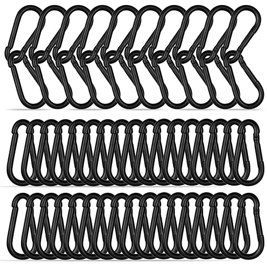 60PCS M6 Heavy Duty Carabiner Clip, 2.36Inch Snap Hook Quick Link Small by XHAMXE