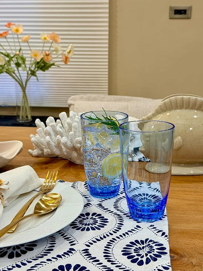KLIFA- ETON, 20.8 oz, Acrylic Highball Drinking Glasses Set, Iced Tea Cups - Image 4