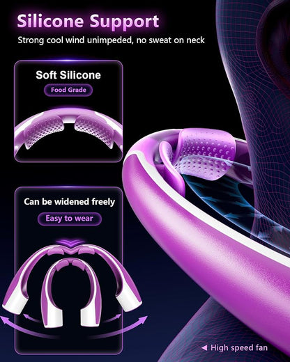 Rohent Neck Fan Portable for Women: High Speed Faster Cooling Neck Fan 4 Speeds - Image 3