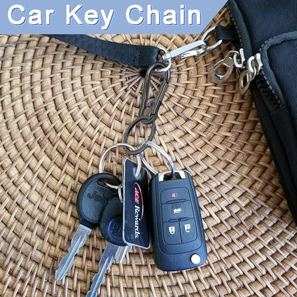 CooBigo 6Pack Assorted Keychain Rings, Metal Key Carabiner Clip, Key Ring Chain - Image 5