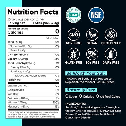 Venture Pal High Sodium Electrolyte Powder Packets | Sugar Free Hydration Drink - Image 8