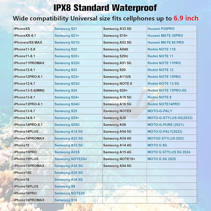 Waterproof Phone Case for Snorkeling & Diving, IP68 Waterproof Hard Case for - Image 7