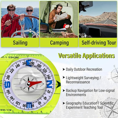 20 Pcs Acrylic Orienteering Compass Hiking Backpacking Survival Reliable - Image 7