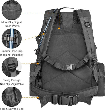 CVLIFE Tactical Backpack Military Army Rucksack 60L Large Assault Pack - Image 5