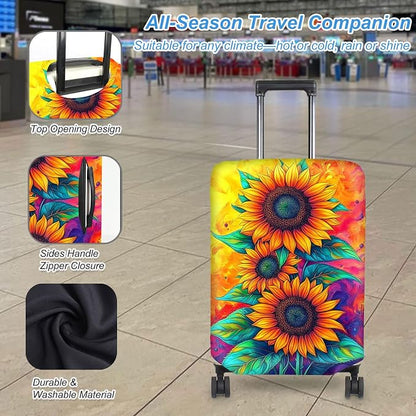 Luggage Cover Protector for 19-20 Inch Suitcases, TSA Approved Elastic Travel - Image 3