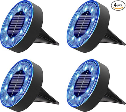 Joomer Solar Ground Lights, 4 Pack 8 LED Solar Lights Outdoor Waterproof IP68 by Joomer