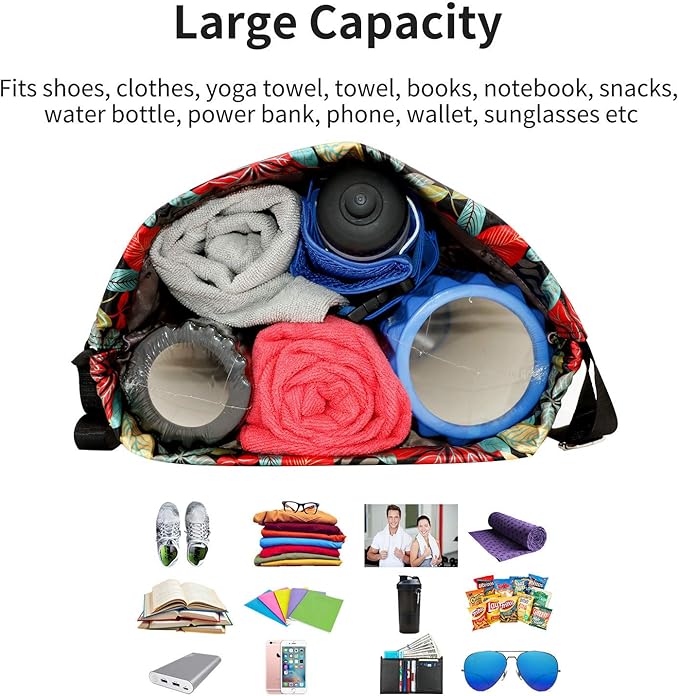 Waterproof Drawstring Bag, Gym Bag Sackpack Sports Beach Backpack - Image 4