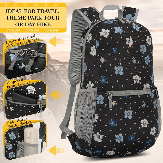 ZOMAKE Ultra Lightweight Hiking Backpack 20L, Packable Small Backpacks Water - Image 4