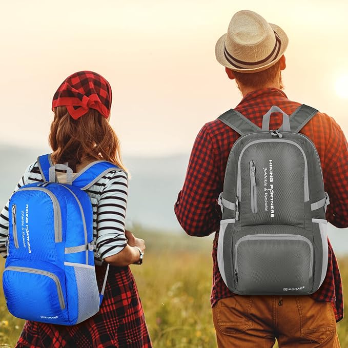 ZOMAKE Lightweight Packable Backpack, 35L Light Foldable Hiking Backpacks Water - Image 6