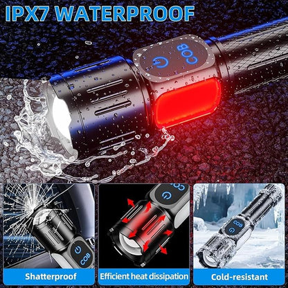 Rechargeable LED Flashlight, Super Bright 99000 High Lumens Flash Light - Image 7