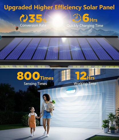 WdtPro Solar Lights Outdoor Waterproof, 300° Angle & 3 Lighting Modes Motion - Image 5