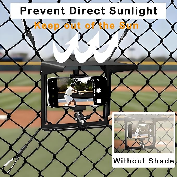 Cell Phone Fence Mount with Shade - Image 4