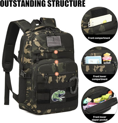 Kids Tactical Backpack Army Molle Bookbag Military Boys Backpack - Image 3