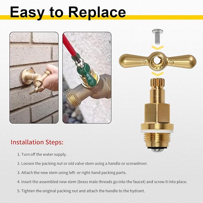 PK1100 Brass Faucet Stem & Bonnet Replacement Kit - Image 6
