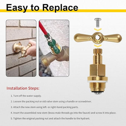 PK1100 Brass Faucet Stem & Bonnet Replacement Kit - Image 6
