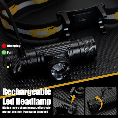 Headlamp Rechargeable, 1200 Lumen Zoomable LED Head Lamp - Image 4