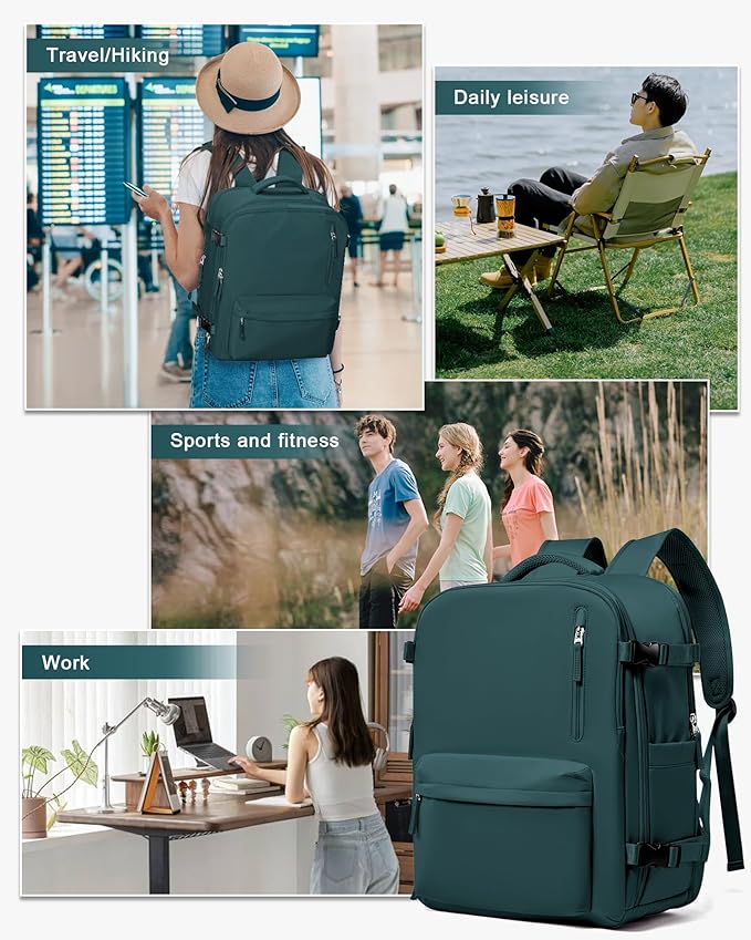 WONHOX Large Travel Backpack Carry on Flight Approved Laptop Work Business - Image 7