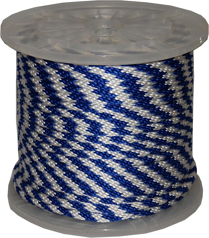 T.W. Evans Cordage Co. 98321 3/8" X 500' Blue and White Derby Rope by T.W+.+Evans+Cordage+Co.