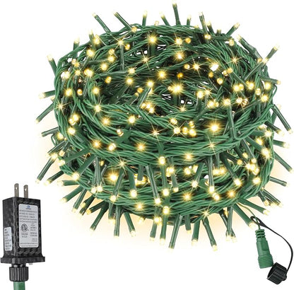 ASENEK Extra Long Christmas Decorative Outdoor String Light 197 Feet 600LED 8 by ASENEK
