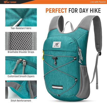 SKYSPER Foldable Hiking Backpack - 10L/15L Small Lightweight Daypack Breathable - Image 3