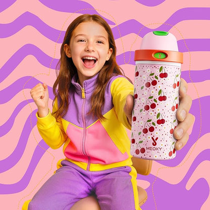18 oz Insulated Water Bottle for Kids: Meoky Stainless Steel Water Bottle - Image 2