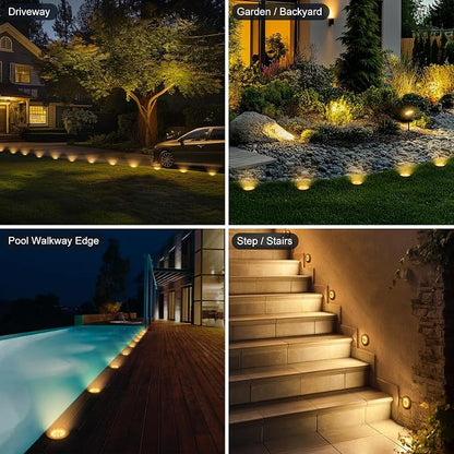 Brightown Solar Lights Outdoor Waterproof, 12 Packs LED In-Ground Lights - Image 6