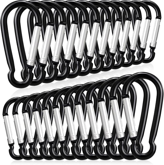 24 PCS Small Carabiner Clips, Spring Snap, Keychains Hooks, Backpacking by YSJNUS